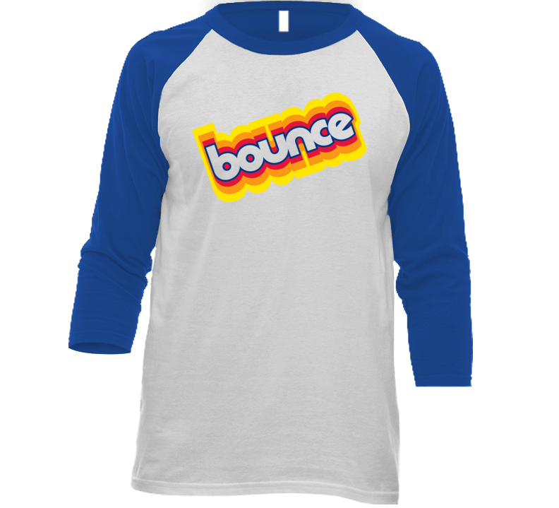 Bounce, 3/4 Sleeve Raglan T Shirt