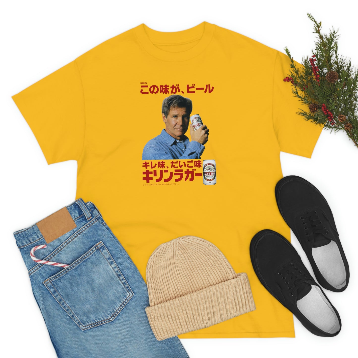 Harrison Ford Japanese Beer Ad T-Shirt