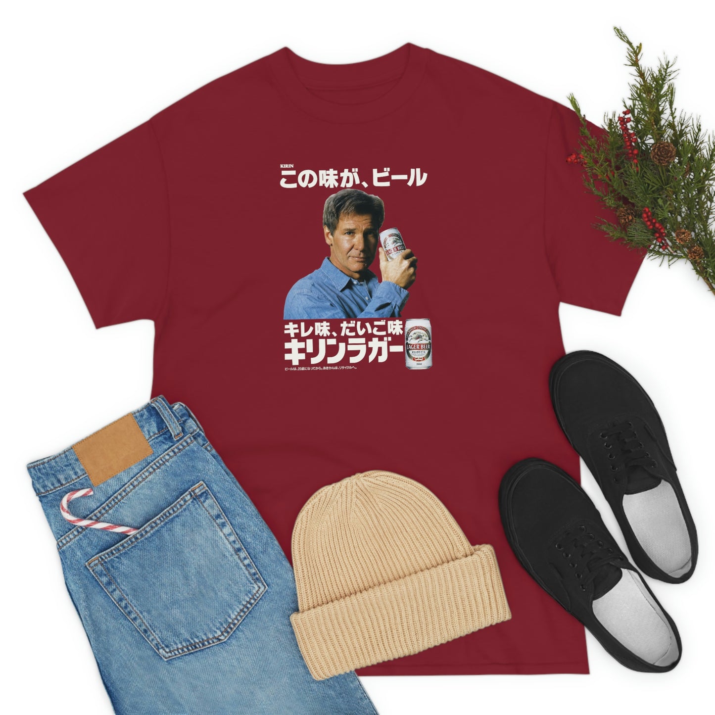 Harrison Ford Japanese Beer Ad T-Shirt