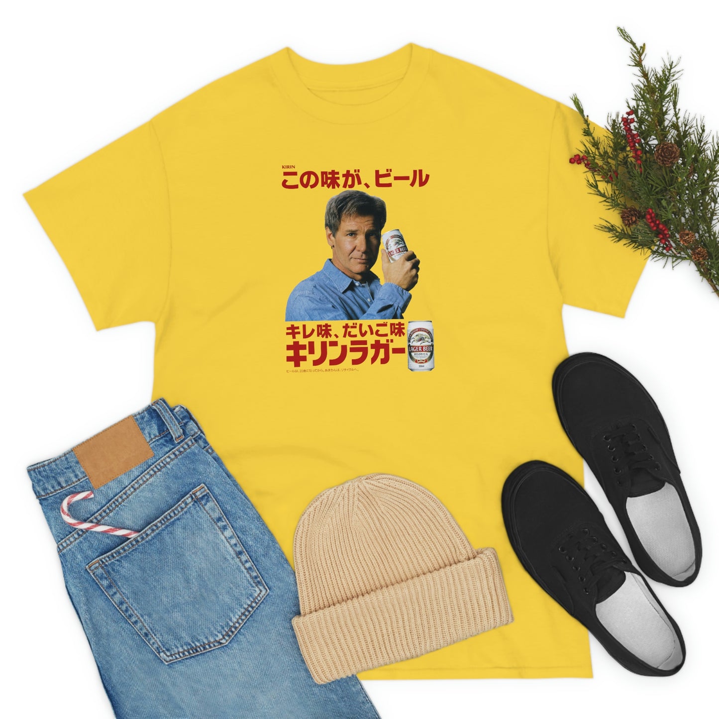 Harrison Ford Japanese Beer Ad T-Shirt